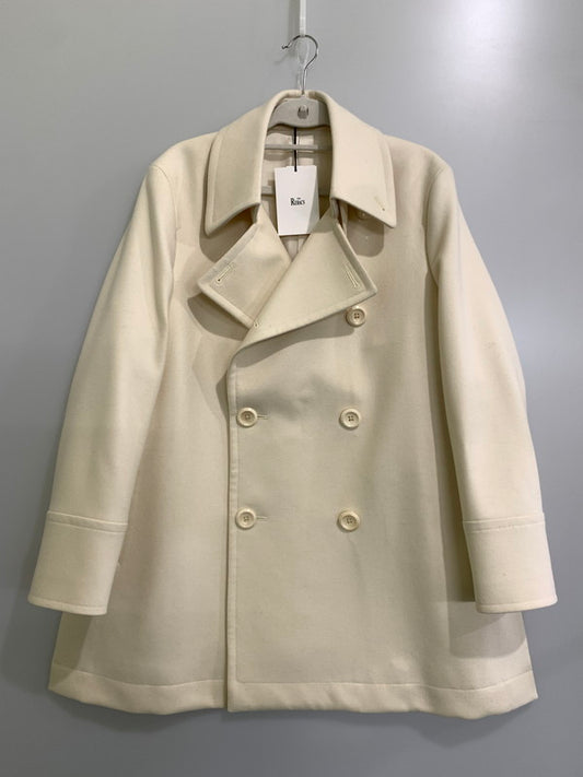 【中古品】【レディース】 RERACS ザ・リラクス DOUBLE LONG COAT ダブルロングコート アウター 171-241022-me-05-min サイズ：38 カラー：ホワイト系 万代Net店
