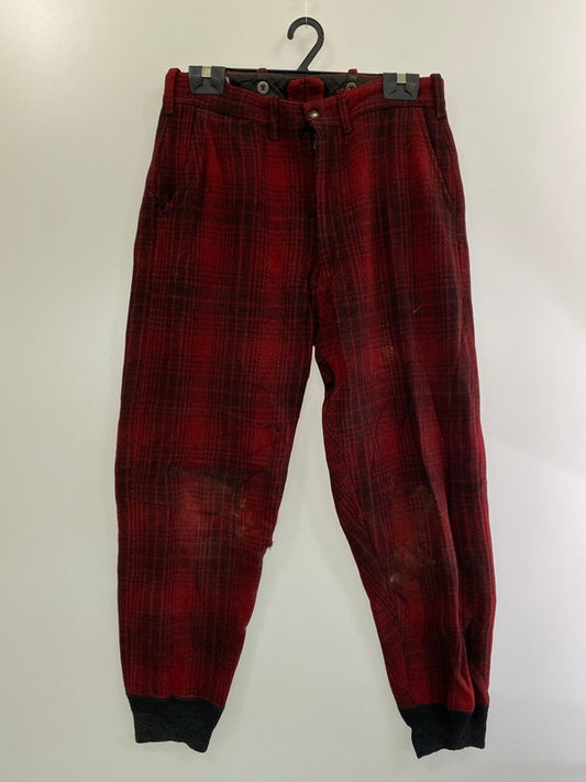 【現状渡し品】【メンズ】  CARTER'S カーターズ WOOL PANT ウールパンツ 157-241030-ks-10-min サイズ：不明 カラー：レッド/チェック柄 万代Net店