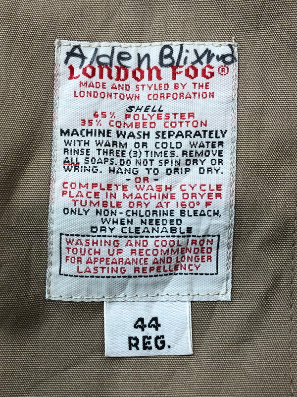 【現状渡し品】【メンズ】 LONDON FOG ロンドンフォグ USA製 60-70S SOUTIEN COLLAR COAT ステンカラーコート 146-260423-zi-25-min サイズ：44 カラー：ブラウン 万代Net店
