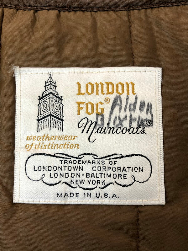 【現状渡し品】【メンズ】 LONDON FOG ロンドンフォグ USA製 60-70S SOUTIEN COLLAR COAT ステンカラーコート 146-260423-zi-25-min サイズ：44 カラー：ブラウン 万代Net店