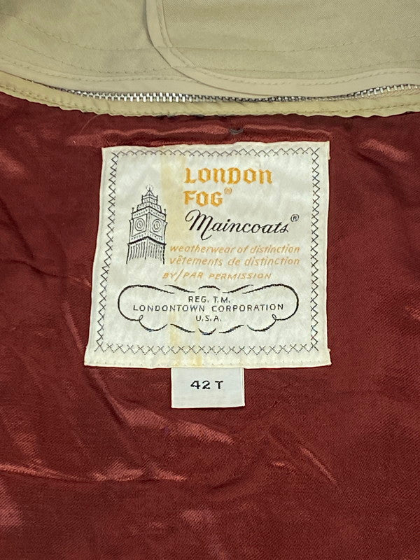 【現状渡し品】【メンズ】 LONDON FOG ロンドンフォグ USA製 60-70S TRENCH COAT 1960年代～1970年代 トレンチコート 146-260421-KS-07-min サイズ：42 カラー：ベージュ 万代Net店