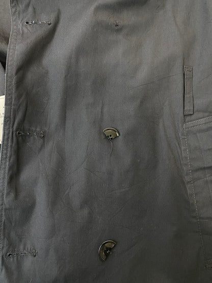 【現状渡し品】【メンズ】 U.S.NAVY アメリカ海軍 8405-01-308-8691 93年製造 90S ALL WEATHER TRENCH COAT トレンチコート アウター 146-250107-me-06-min サイズ：38R カラー：ブラック 黒 万代Net店