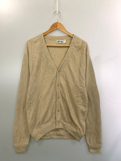 【中古品】【メンズ】 CLASSICS BY PALMLAND クラシックス バイ パームランド 90's WOOL KNIT SOLID CARDIGAN 9年代 ウールニット ソリッドカーディガン USA製 トップス 146-260619-yn-34-min サイズ：M カラー：ベージュ 万代Net店