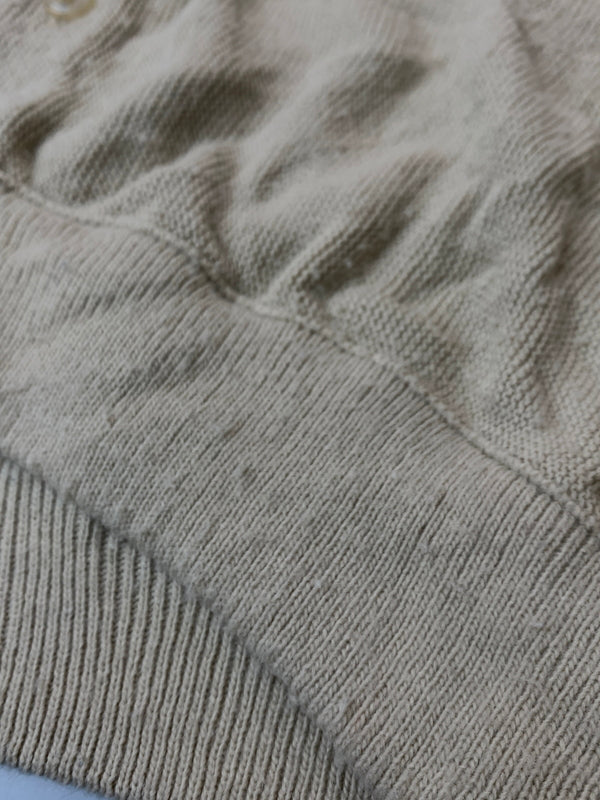 【中古品】【メンズ】 CLASSICS BY PALMLAND クラシックス バイ パームランド 90's WOOL KNIT SOLID CARDIGAN 9年代 ウールニット ソリッドカーディガン USA製 トップス 146-260619-yn-34-min サイズ：M カラー：ベージュ 万代Net店