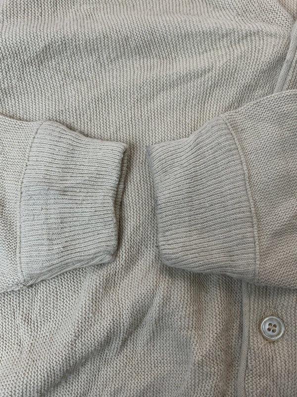 【中古品】【メンズ】 CLASSICS BY PALMLAND クラシックス バイ パームランド 90's WOOL KNIT SOLID CARDIGAN 9年代 ウールニット ソリッドカーディガン USA製 トップス 146-260619-yn-34-min サイズ：M カラー：ベージュ 万代Net店
