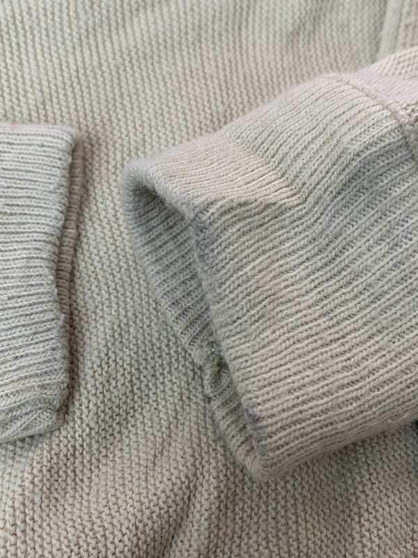 【中古品】【メンズ】 CLASSICS BY PALMLAND クラシックス バイ パームランド 90's WOOL KNIT SOLID CARDIGAN 9年代 ウールニット ソリッドカーディガン USA製 トップス 146-260619-yn-34-min サイズ：M カラー：ベージュ 万代Net店