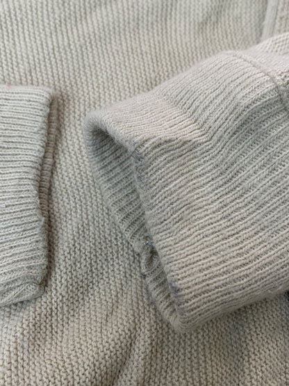 【中古品】【メンズ】 CLASSICS BY PALMLAND クラシックス バイ パームランド 90's WOOL KNIT SOLID CARDIGAN 9年代 ウールニット ソリッドカーディガン USA製 トップス 146-260619-yn-34-min サイズ：M カラー：ベージュ 万代Net店