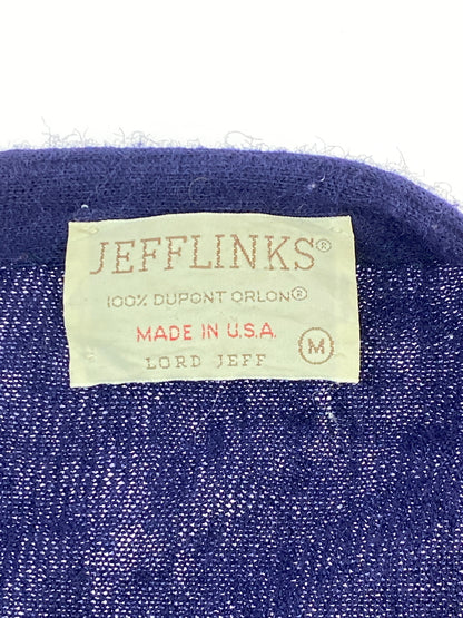 【現状渡し品】【メンズ】 JEFFLINKS ジェフリンクス USA製 70S WOOL KNIT SOLID CARDIGAN 1970年代 ウールニット ソリッド カーディガン メンズ トップス 146-260617-KS-25-min サイズ：M カラー：ネイビー 万代Net店
