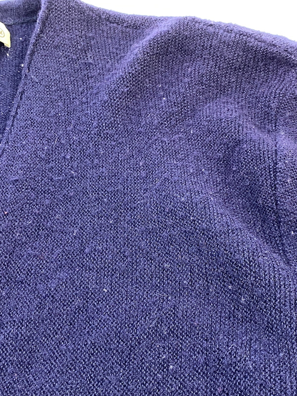 【現状渡し品】【メンズ】 JEFFLINKS ジェフリンクス USA製 70S WOOL KNIT SOLID CARDIGAN 1970年代 ウールニット ソリッド カーディガン メンズ トップス 146-260617-KS-25-min サイズ：M カラー：ネイビー 万代Net店