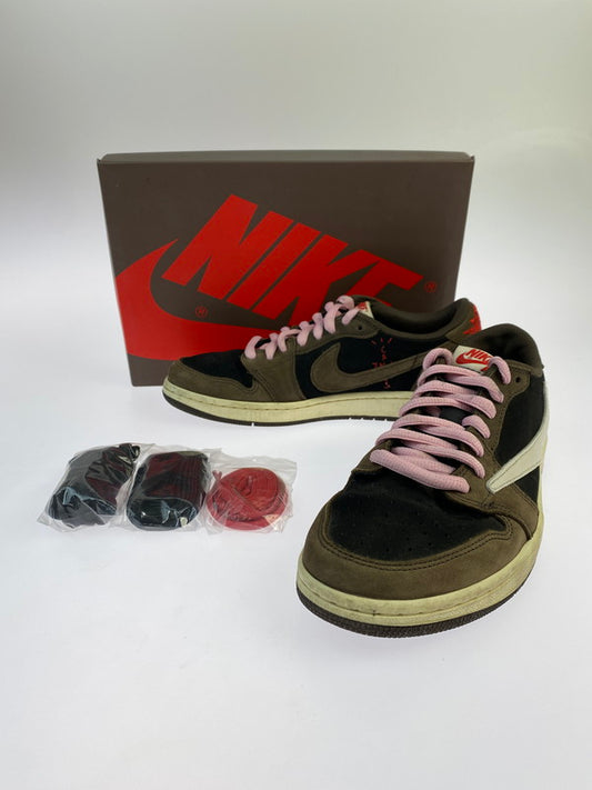 【現状渡し品】【メンズ/レディース】 NIKE ナイキ CQ4277-001 AIR JORDAN 1 LOW OG SP-T 靴 シューズ スニーカー SNEAKERS 160-241020-ks-26-min サイズ：26.5cm カラー：BLACK/SAIL-DARK MOCHA 万代Net店