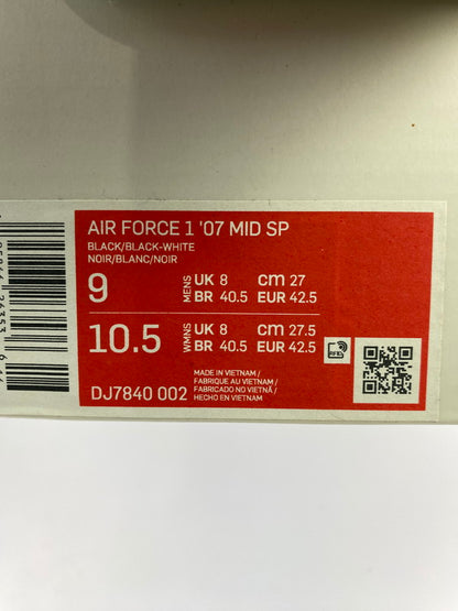 【中古品】【メンズ】 NIKE ナイキ DJ7840-002 ×STUSSY AIR FORCE 1 MID SP 靴 シューズ スニーカー SNEAKERS 160-241020-ks-28-min サイズ：27.5cm カラー：BLACK/BLACK-WHITE 万代Net店