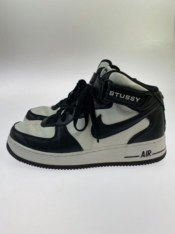 【中古品】【メンズ】 NIKE ナイキ DJ7840-002 ×STUSSY AIR FORCE 1 MID SP 靴 シューズ スニーカー SNEAKERS 160-241020-ks-28-min サイズ：27.5cm カラー：BLACK/BLACK-WHITE 万代Net店