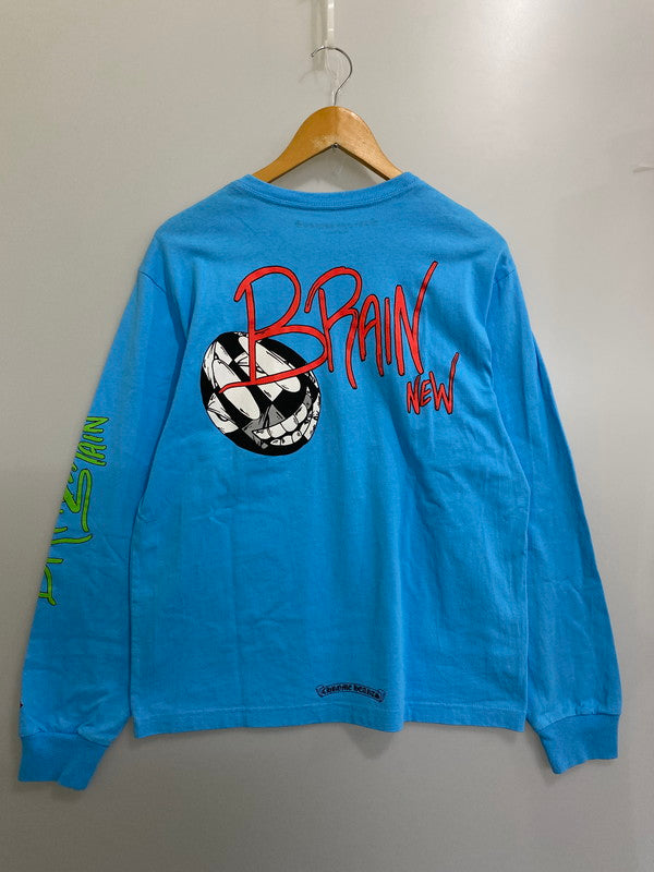 【中古品】【メンズ】 CHROME HEARTS クロムハーツ ×MATTY BOY マッティボーイ 24SS PPO BRAIN NEW LS ブレインニュープリント長袖カットソー 190-241026-ks-01-min サイズ：L カラー：ライトブルー 万代Net店