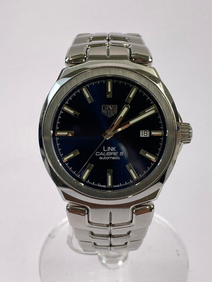 【中古品】【メンズ】 TAG HEUER タグホイヤー WBC2112  LINK CALIBRE 5 自動巻き腕時計 195-241020-AS-7-min カラー：シルバー ブルー文字盤 万代Net店