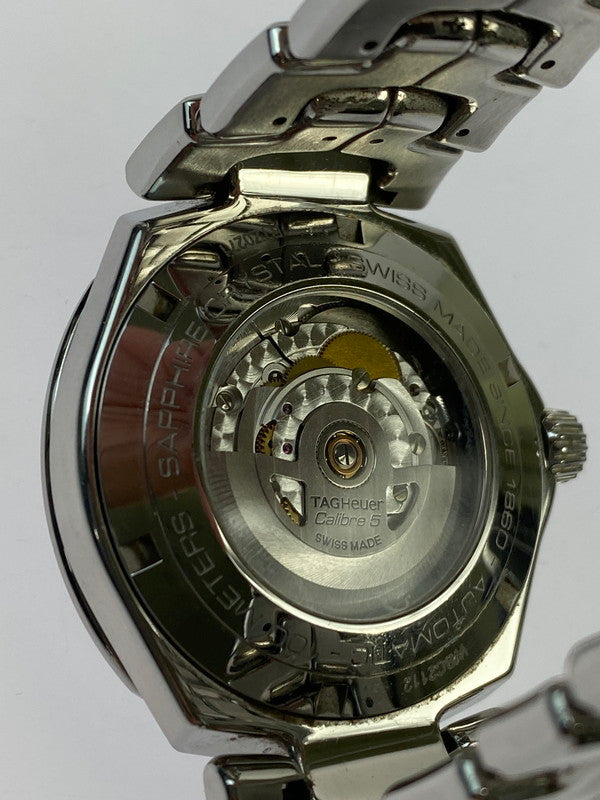 【中古品】【メンズ】 TAG HEUER タグホイヤー WBC2112  LINK CALIBRE 5 自動巻き腕時計 195-241020-AS-7-min カラー：シルバー ブルー文字盤 万代Net店