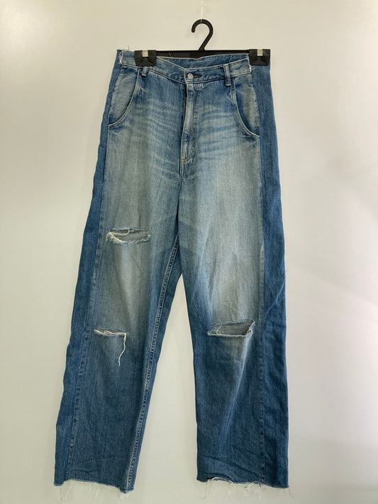 【中古品】【メンズ】 HYSTERIC GLAMOUR ヒステリックグラマー HYSTERIC GLAMOUR 01191AP13 RESIZE加工 デニムストレートパンツ 151-241020-ks-23-min サイズ：28 カラー：インディゴ 万代Net店