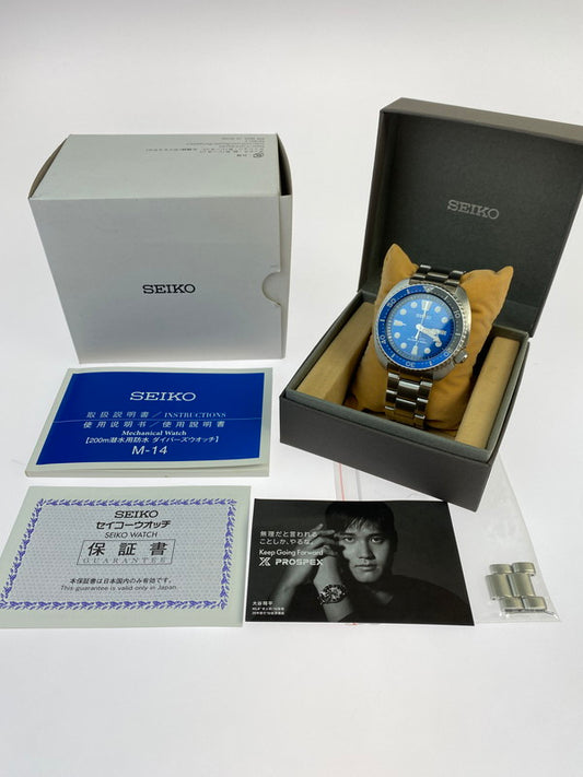 【中古品】【メンズ】 SEIKO セイコー -PROSEPX- 4R36-07E0 SPECIAL EDITION"ダイバースキューバー"自動巻き腕時計 197-241023-AS-27-min カラー：シルバー ブルー文字盤 万代Net店