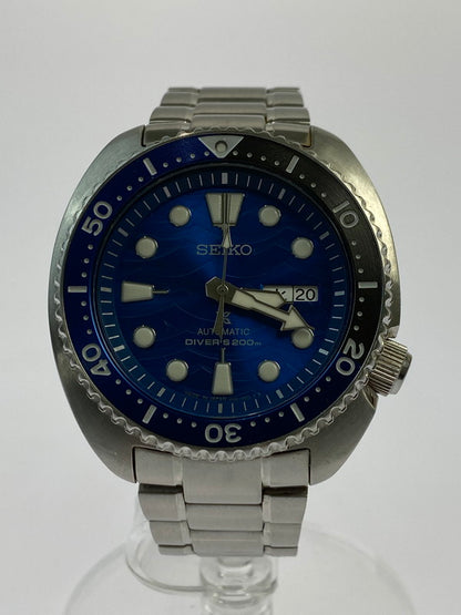 【中古品】【メンズ】 SEIKO セイコー -PROSEPX- 4R36-07E0 SPECIAL EDITION"ダイバースキューバー"自動巻き腕時計 197-241023-AS-27-min カラー：シルバー ブルー文字盤 万代Net店