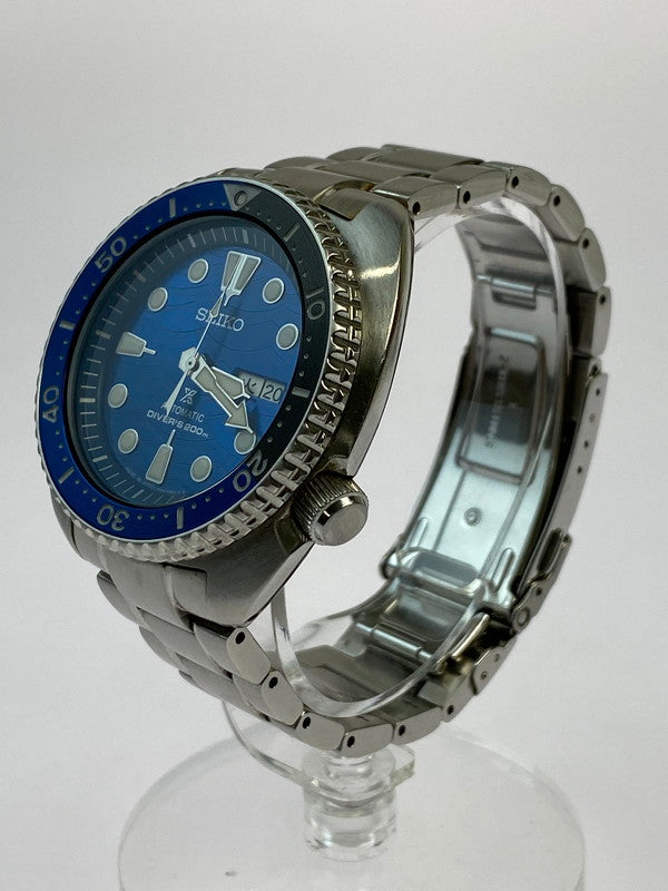 【中古品】【メンズ】 SEIKO セイコー -PROSEPX- 4R36-07E0 SPECIAL EDITION"ダイバースキューバー"自動巻き腕時計 197-241023-AS-27-min カラー：シルバー ブルー文字盤 万代Net店