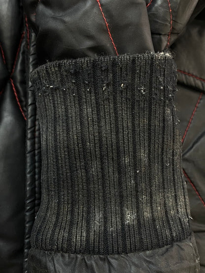 【現状渡し品】【メンズ】 RACING DOWN JACKET レーシング ダウンジャケット 防寒 ライダー バイク 冬用 キルティングステッチ 防風 145-241022-em-11-min サイズ：S カラー：ブラック 万代Net店