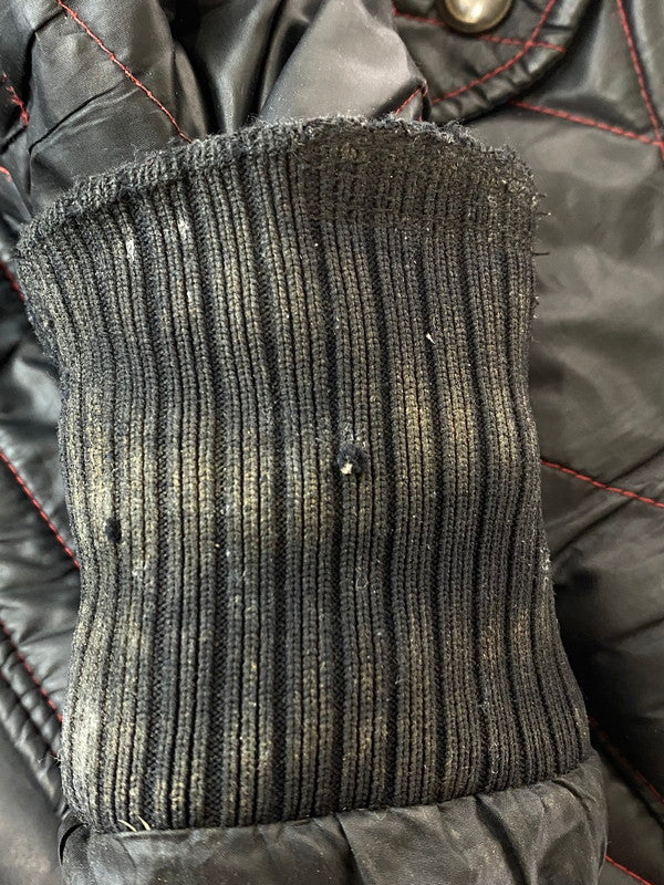 【現状渡し品】【メンズ】 RACING DOWN JACKET レーシング ダウンジャケット 防寒 ライダー バイク 冬用 キルティングステッチ 防風 145-241022-em-11-min サイズ：S カラー：ブラック 万代Net店