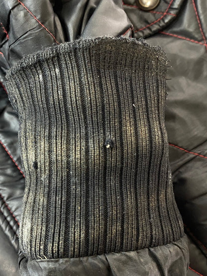 【現状渡し品】【メンズ】 RACING DOWN JACKET レーシング ダウンジャケット 防寒 ライダー バイク 冬用 キルティングステッチ 防風 145-241022-em-11-min サイズ：S カラー：ブラック 万代Net店