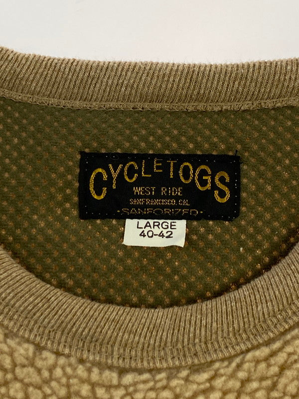 【中古品】【メンズ】 WESTRIDE ウエストライド CYCLETOGS サイクルトグス BURNSVILLE CREW SWEAT バーンズビル クルー スウェット フリース メンズアウター 145-241025-em-7-min サイズ：L カラー：ベージュ 万代Net店