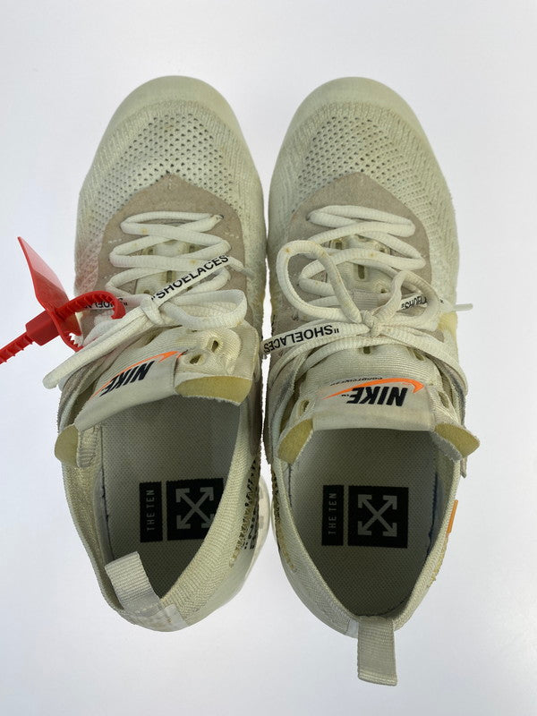 【中古品】【メンズ】 NIKE ナイキ ×OFF-WHITE オフホワイト AA3831-100 THE:10 AIR VAPORMAX FK WHITE エア ヴェイパーマックス スニーカー シューズ 靴 160-241022-me-32-min サイズ：28.0cm US10 カラー： WHITE/BLACK-TOTAL ORANGE 万代Net店