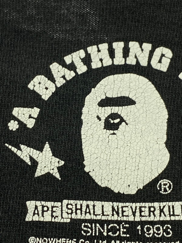 【現状渡し品】【メンズ】 A BATHING APE アベイシングエイプ APE GENERAL TEE エイブ ジェネラル ティー Tシャツ メンズトップス 半袖 142-241024-em-2-min サイズ：L カラー：ブラック 万代Net店