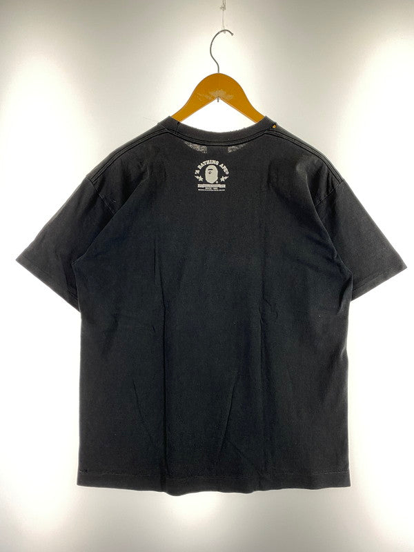 【現状渡し品】【メンズ】 A BATHING APE アベイシングエイプ APE GENERAL TEE エイブ ジェネラル ティー Tシャツ メンズトップス 半袖 142-241024-em-2-min サイズ：L カラー：ブラック 万代Net店