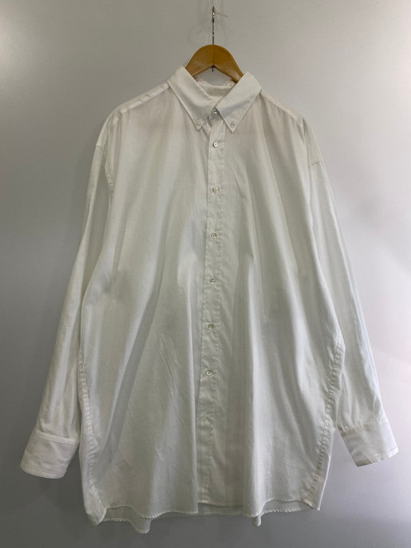 【中古品】【メンズ】  MAISON MARGIELA メゾンマルジェラ PLAIN OVERSIZED SHIRT S50DL0473 21AW プレイン オーバーサイズシャツ  長袖シャツ メンズ 141-241022-em-13-min サイズ：39 カラー：ホワイト 万代Net店