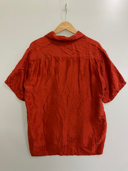 【中古品】【メンズ】  ORIENT EXPRESS オリエントエクスプレス SILK SHIRTS シルクシャツ 146-241025-ks-10-min サイズ：M カラー：レッド 万代Net店