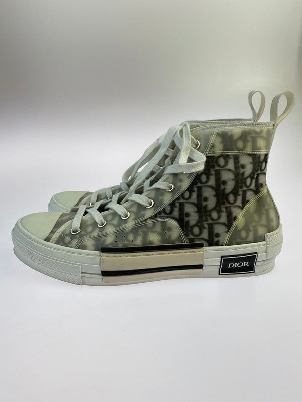 【中古品】【メンズ】 Dior ディオール 3SH118YJP H069 19SS TECHNICAL CANVAS OBLIQUE MENS HIGH TOP SNEAKER 靴 シューズ スニーカー ハイカット 162-241023-AS-20-min サイズ：41 カラー：ホワイト/ブラック 万代Net店