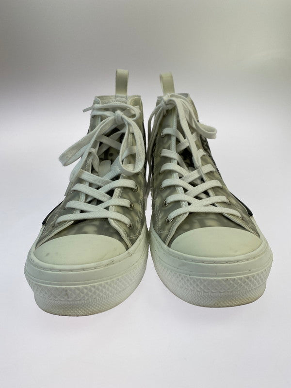 【中古品】【メンズ】 Dior ディオール 3SH118YJP H069 19SS TECHNICAL CANVAS OBLIQUE MENS HIGH TOP SNEAKER 靴 シューズ スニーカー ハイカット 162-241023-AS-20-min サイズ：41 カラー：ホワイト/ブラック 万代Net店