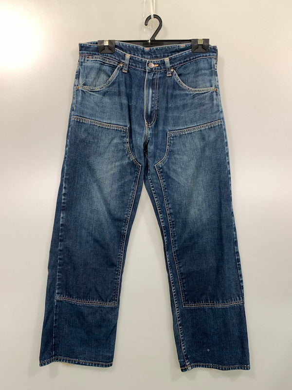 【中古品】【メンズ】 A BATHING APE アベイシングエイプ DOUBLE KNEE DENIM PANTS ボトムス パンツ ズボン デニム 153-241023-AS-5-min サイズ：L カラー：インディゴ 万代Net店