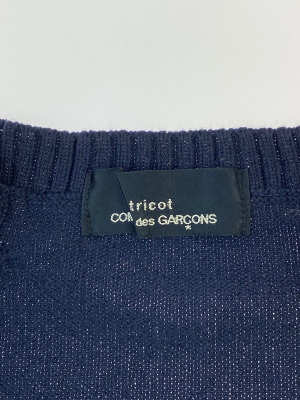 【中古品】【レディース】 tricot COMME des GARCONS トリココムデギャルソン TN-040190 90'S カーディガン 168-241027-AS-11-min カラー：ネイビー 万代Net店