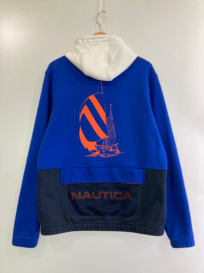 【中古品】【メンズ】 NAUTICA ノーティカ K71577 UO EXCLUSIVE BUTTON UP HOODIE フーディ 147-241026-ks-10-min サイズ：M カラー：ブルー系 万代Net店