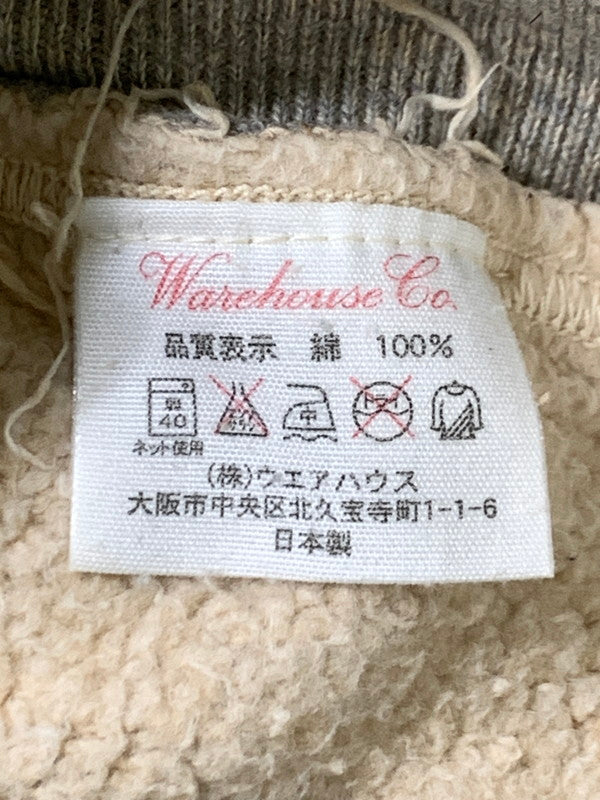 【中古品】【メンズ】 WAREHOUSE ウエアハウス 両Vガゼット スウェットシャツ 145-241022-me-13-min サイズ：38 カラー：グレー 万代Net店