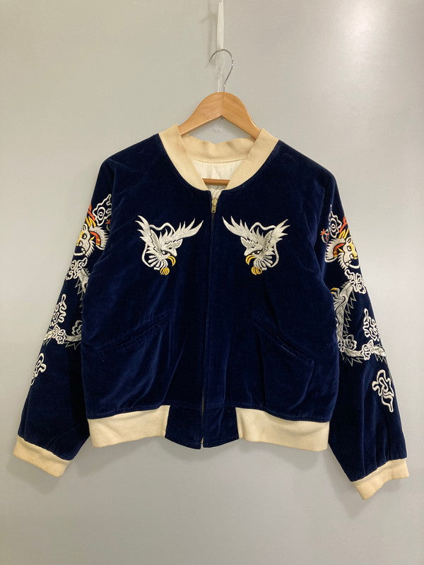 【現状渡し品】【メンズ】  SILVER STONE シルバーストーン 90S REVERSIBLE SOUVENIR JACKET リバーシブル スーベニアジャケット アウター 145-241022-me-20-min サイズ：S カラー：ネイビー/ホワイト 万代Net店