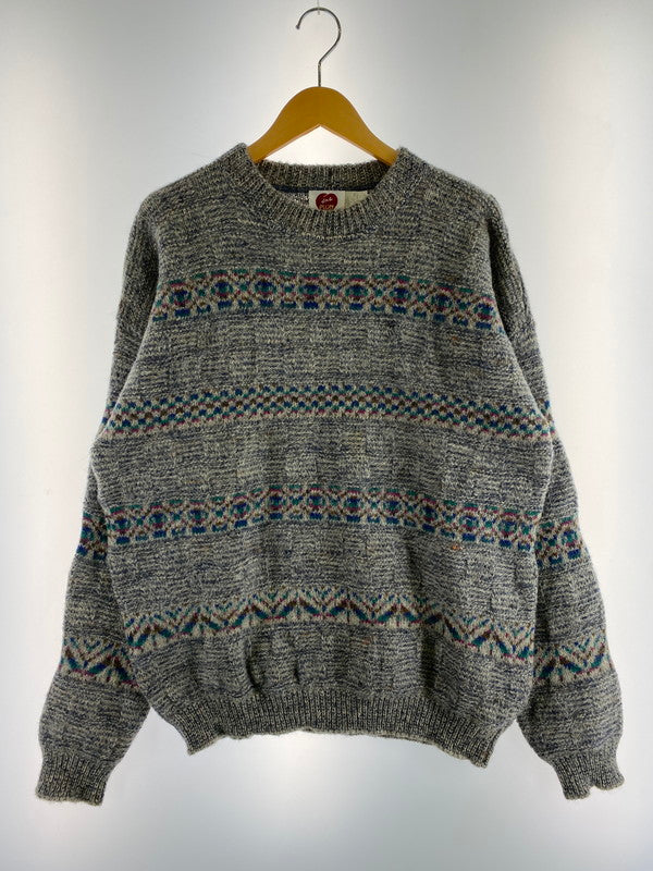 【中古品】【メンズ】  USED USA製 NORDIC WOOL KNIT SWEATER ニット 146-241026-AS-10-min サイズ：2XL カラー：グレー/ブルー系 万代Net店