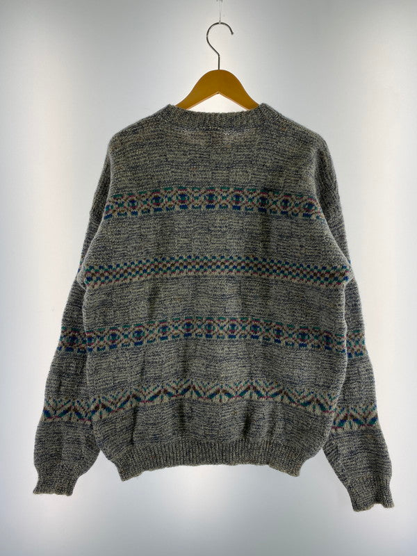 【中古品】【メンズ】  USED USA製 NORDIC WOOL KNIT SWEATER ニット 146-241026-AS-10-min サイズ：2XL カラー：グレー/ブルー系 万代Net店