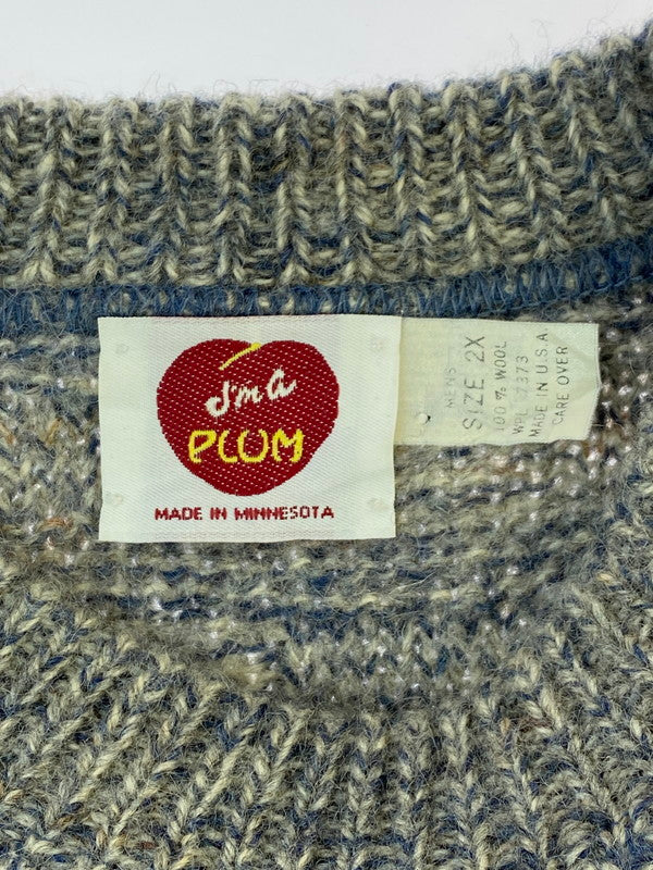 【中古品】【メンズ】  USED USA製 NORDIC WOOL KNIT SWEATER ニット 146-241026-AS-10-min サイズ：2XL カラー：グレー/ブルー系 万代Net店