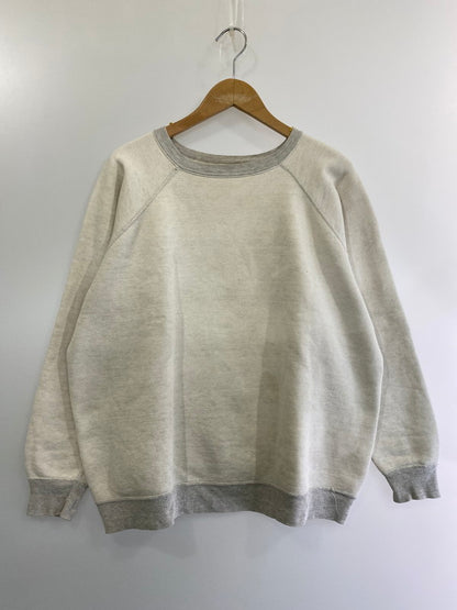 【現状渡し品】【メンズ】  VINTAGE ヴィンテージ 50-60S 60-70年代 RAGLAN SLEEVE 2-TONE SWEATSHIRT ラグランスリーブ ２トーン スウェット Tシャツ  146-241022-em-16-min カラー：ホワイト 万代Net店