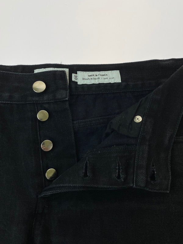 【中古品】【メンズ】  AVN フランス製 5-POCKET JEANS デニムパンツ 152-241028-cn-11-min サイズ：30 カラー：ブラック 万代Net店