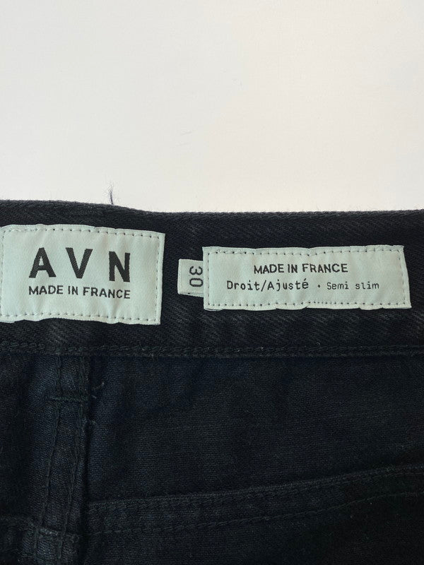 【中古品】【メンズ】  AVN フランス製 5-POCKET JEANS デニムパンツ 152-241028-cn-11-min サイズ：30 カラー：ブラック 万代Net店