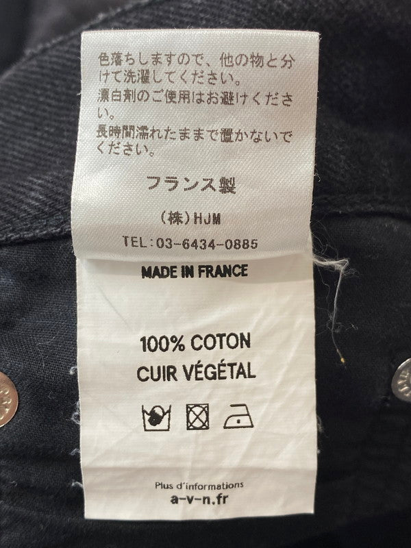 【中古品】【メンズ】  AVN フランス製 5-POCKET JEANS デニムパンツ 152-241028-cn-11-min サイズ：30 カラー：ブラック 万代Net店