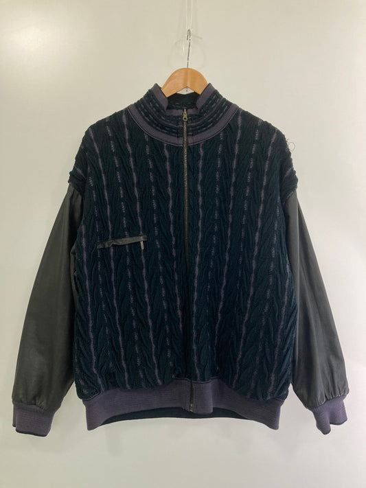 【中古品】【メンズ】  COOGI クージー レザー切替リバーシブルジャケット アウター 146-241028-me-14-min サイズ：M カラー：ブラック/パープル 万代Net店