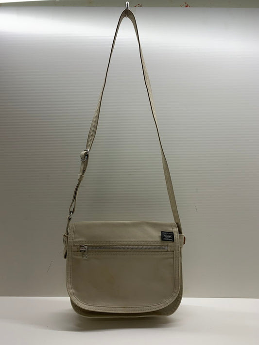 【中古品】【レディース】 PORTER ポーター GIRL ガール CANVAS SHOLDER BAG キャンバス ショルダーバッグ  188-241029-em-12-min カラー：アイボリー 万代Net店