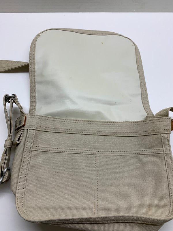 【中古品】【レディース】 PORTER ポーター GIRL ガール CANVAS SHOLDER BAG キャンバス ショルダーバッグ  188-241029-em-12-min カラー：アイボリー 万代Net店