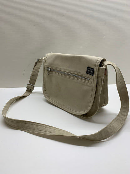 【中古品】【レディース】 PORTER ポーター GIRL ガール CANVAS SHOLDER BAG キャンバス ショルダーバッグ  188-241029-em-12-min カラー：アイボリー 万代Net店